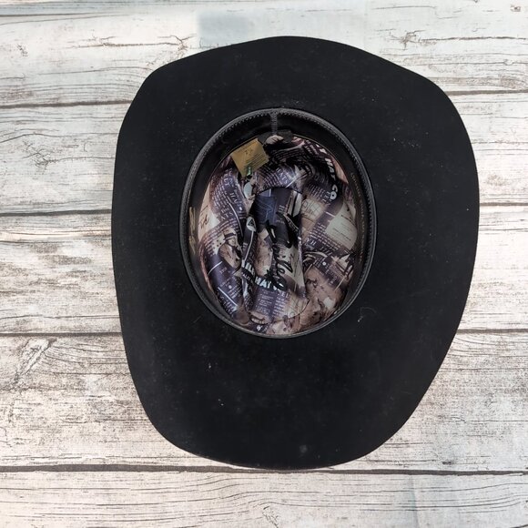 Bailey Black XX Wool Blend Western Cowboy Hat – Men’s 7 1/8 - Picture 7 of 10